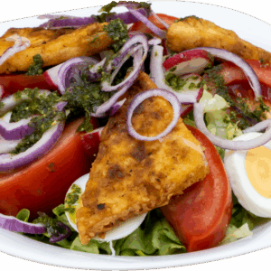 Салата с пържено СИРЕНЕ